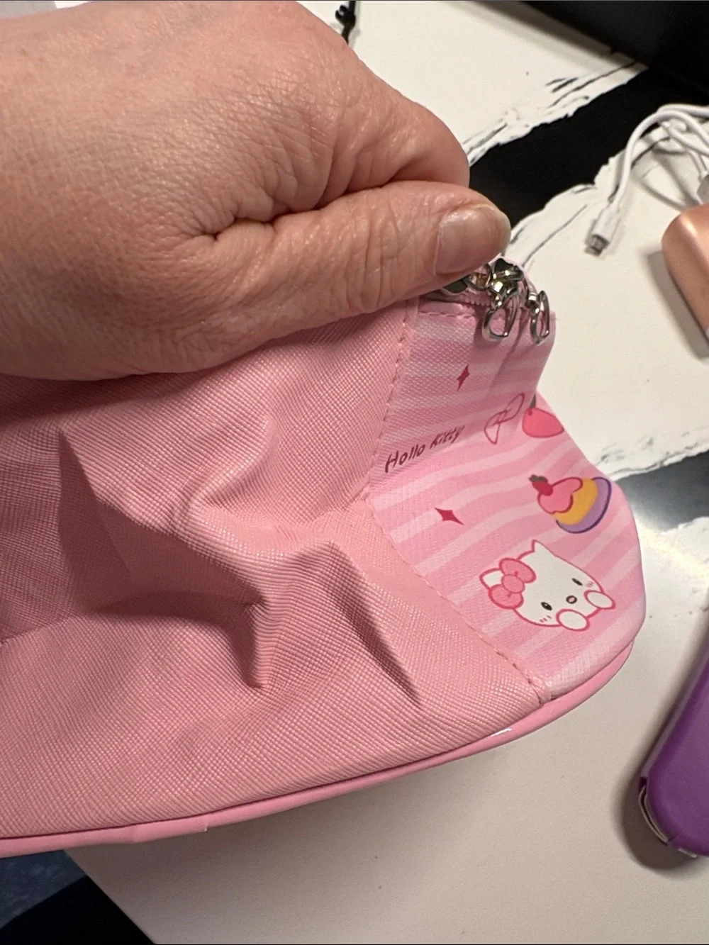 Hello Kitty Pink Travel Cosmetic Case for Kids